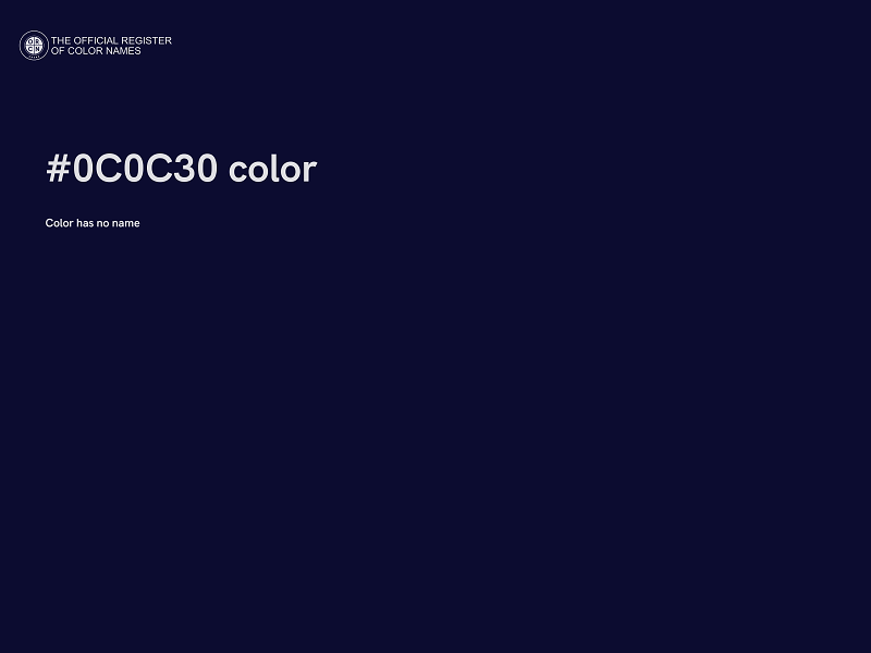 #0C0C30 color image