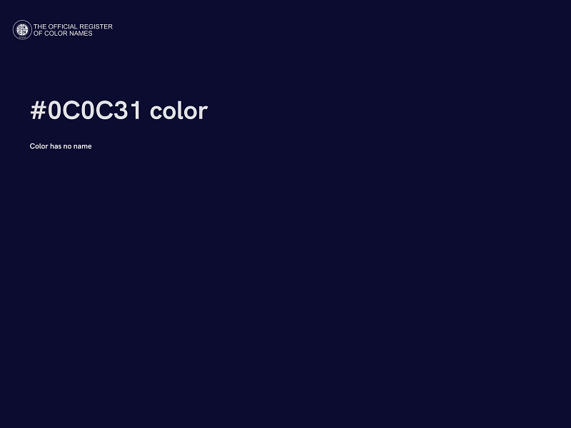 #0C0C31 color image