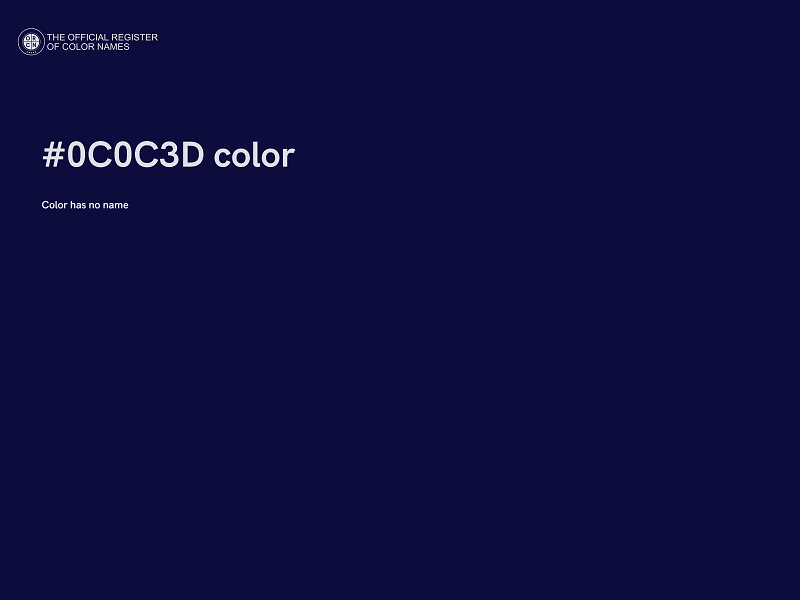 #0C0C3D color image