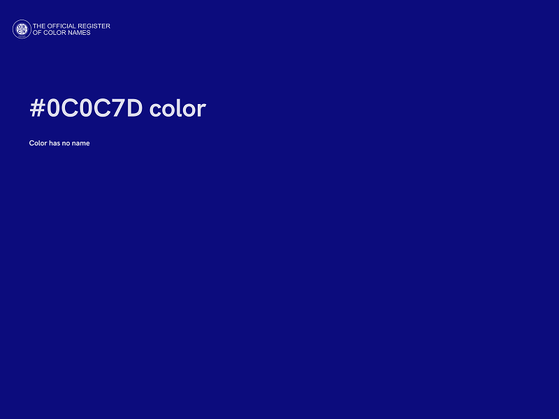 #0C0C7D color image