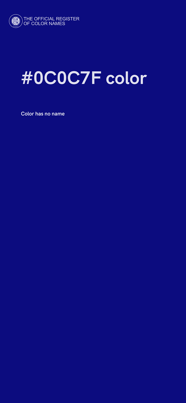 #0C0C7F color image