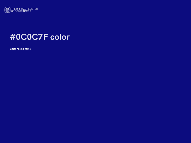 #0C0C7F color image
