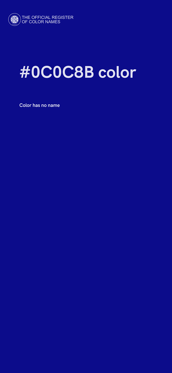 #0C0C8B color image