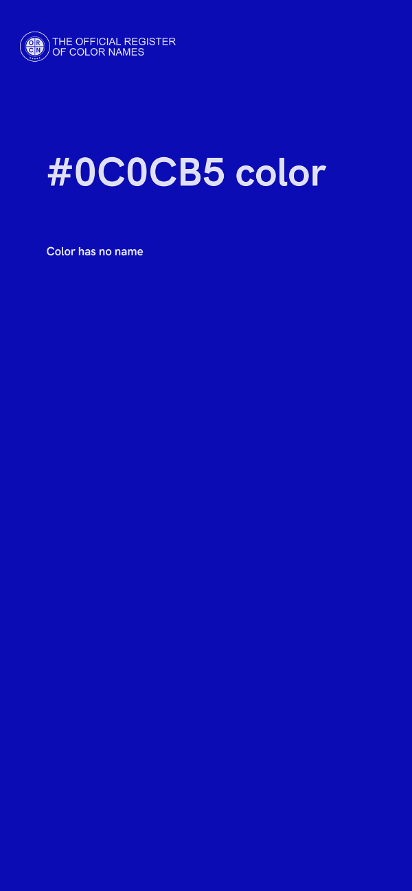 #0C0CB5 color image