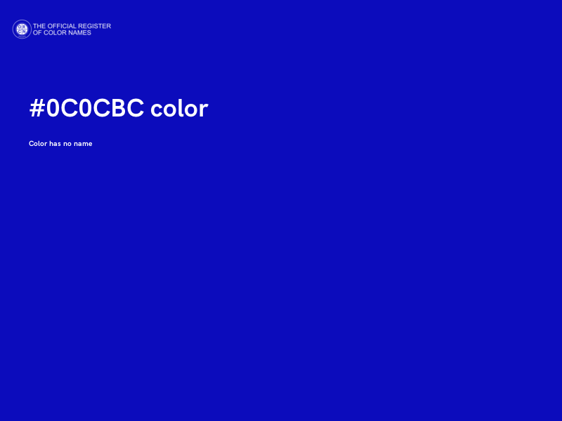 #0C0CBC color image