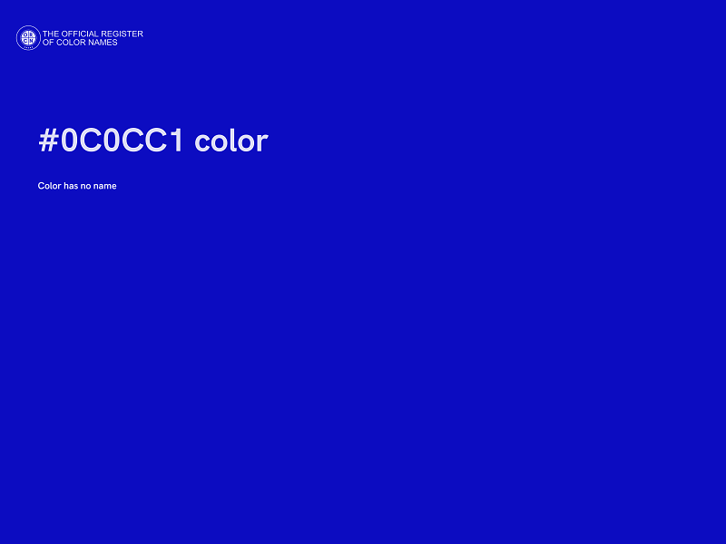 #0C0CC1 color image
