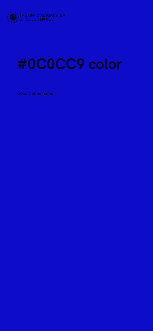 #0C0CC9 color image