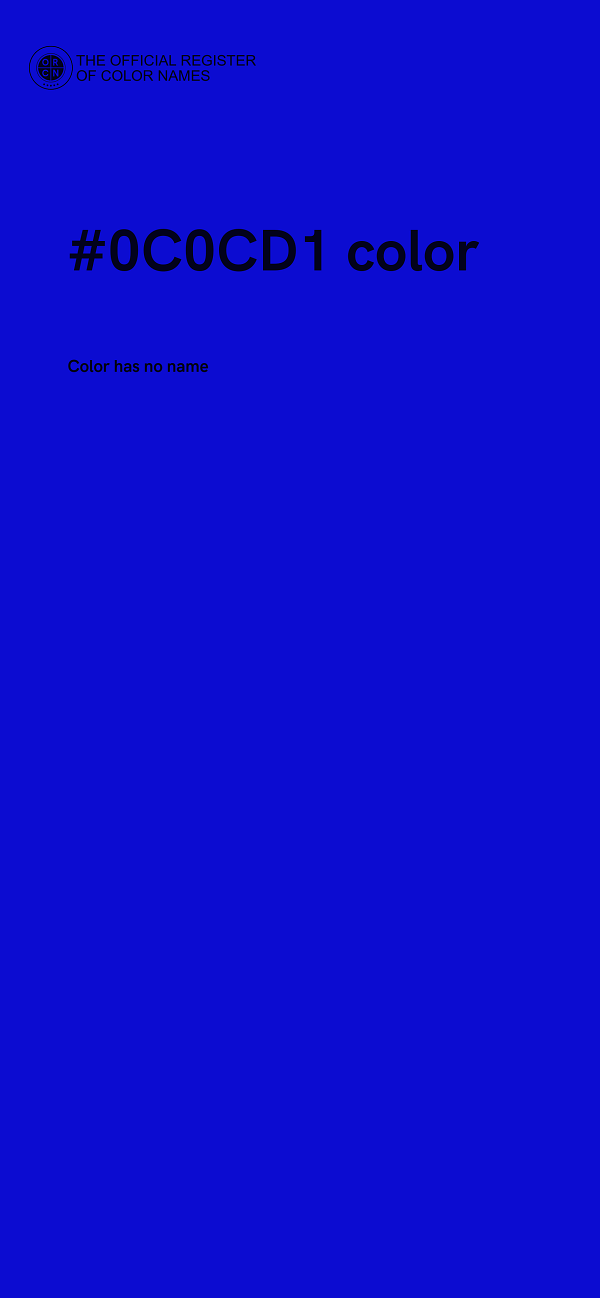 #0C0CD1 color image