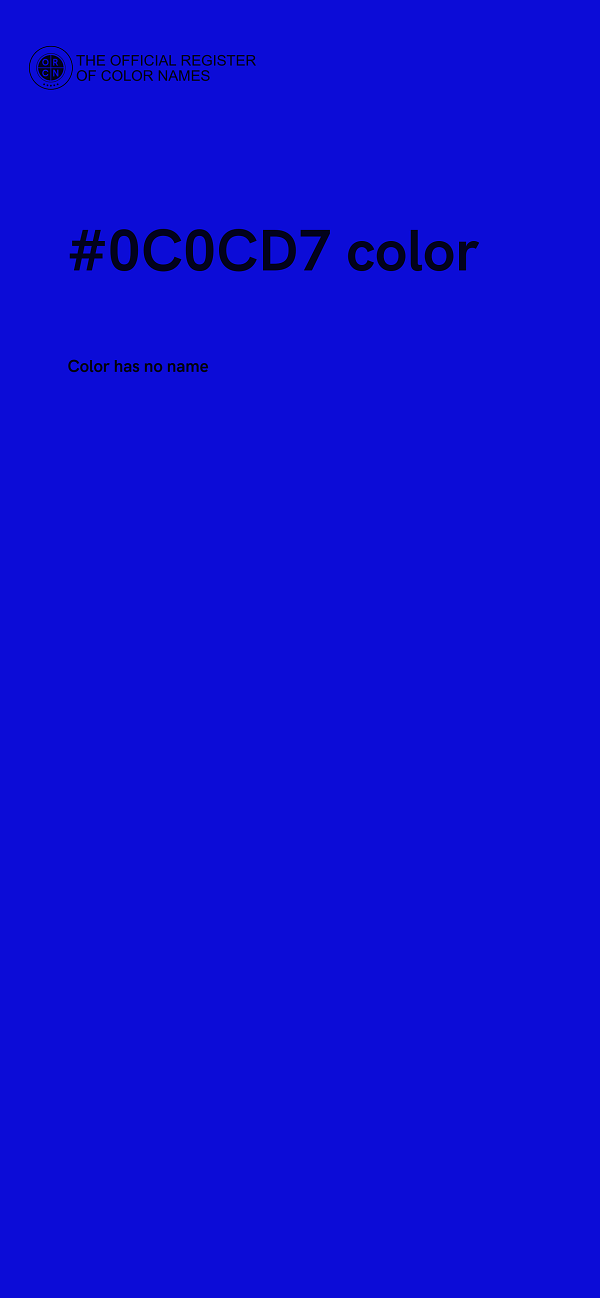 #0C0CD7 color image