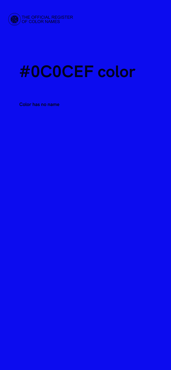 #0C0CEF color image