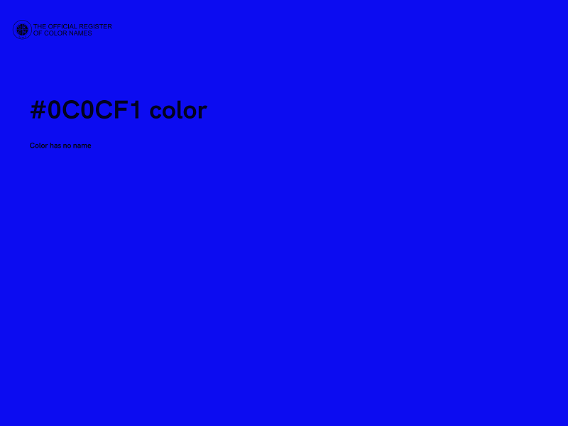 #0C0CF1 color image
