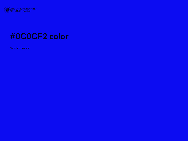 #0C0CF2 color image