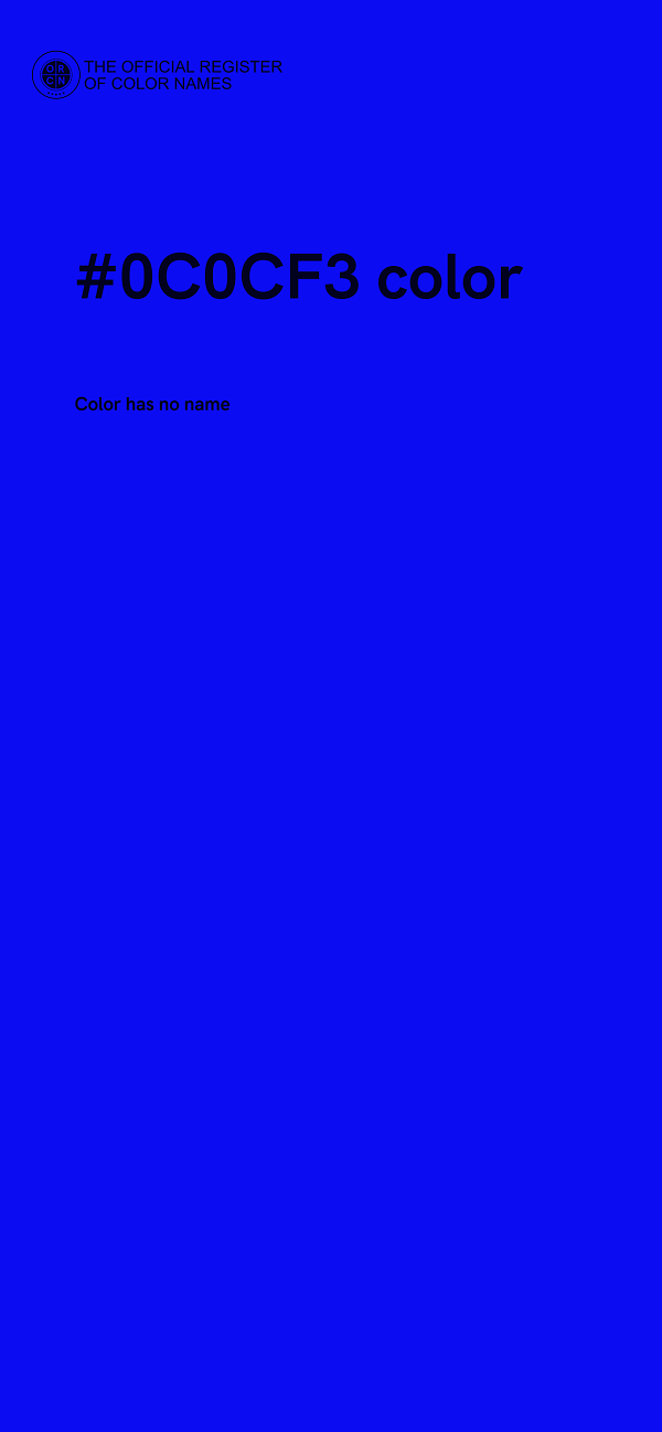 #0C0CF3 color image
