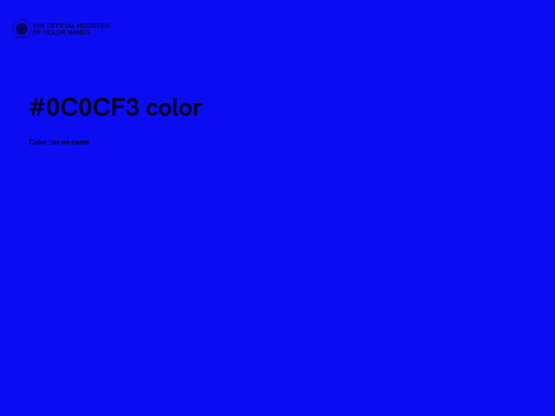 #0C0CF3 color image