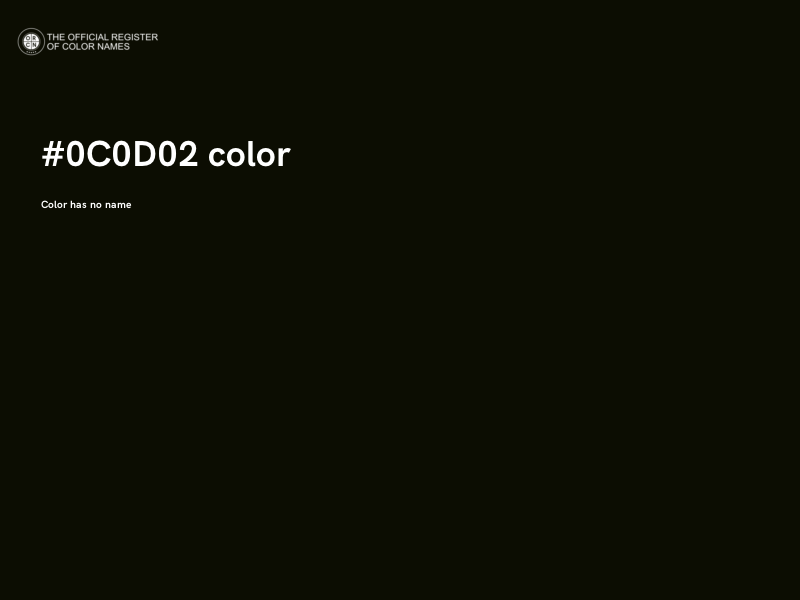 #0C0D02 color image