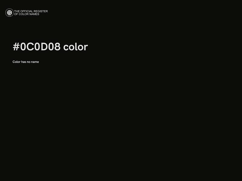 #0C0D08 color image