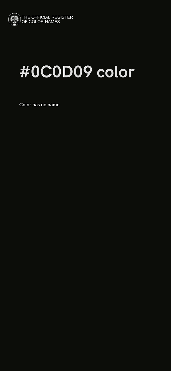 #0C0D09 color image