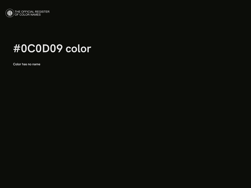 #0C0D09 color image
