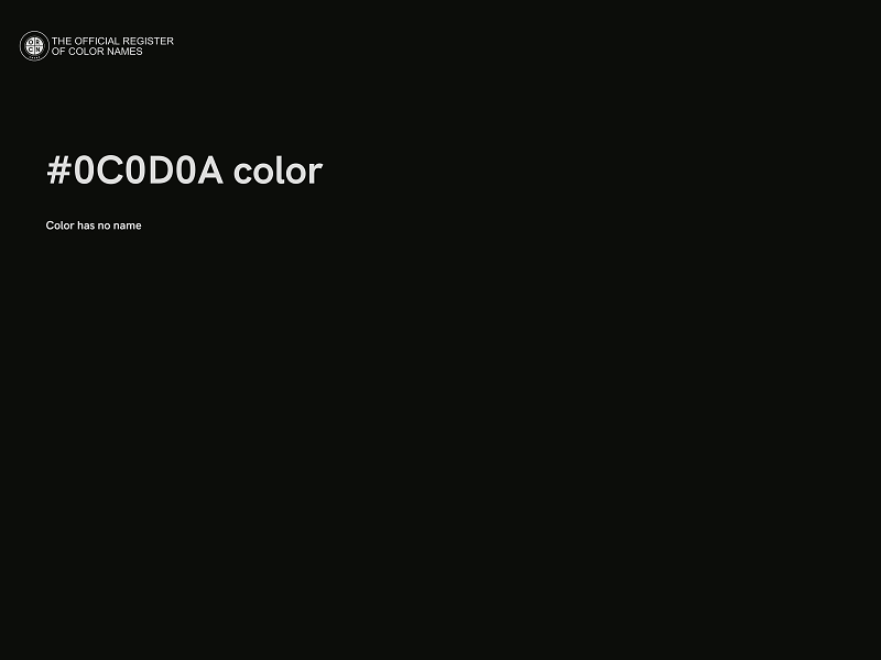 #0C0D0A color image