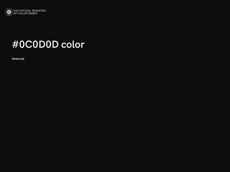#0C0D0D color image