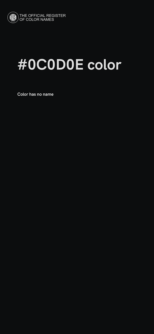 #0C0D0E color image