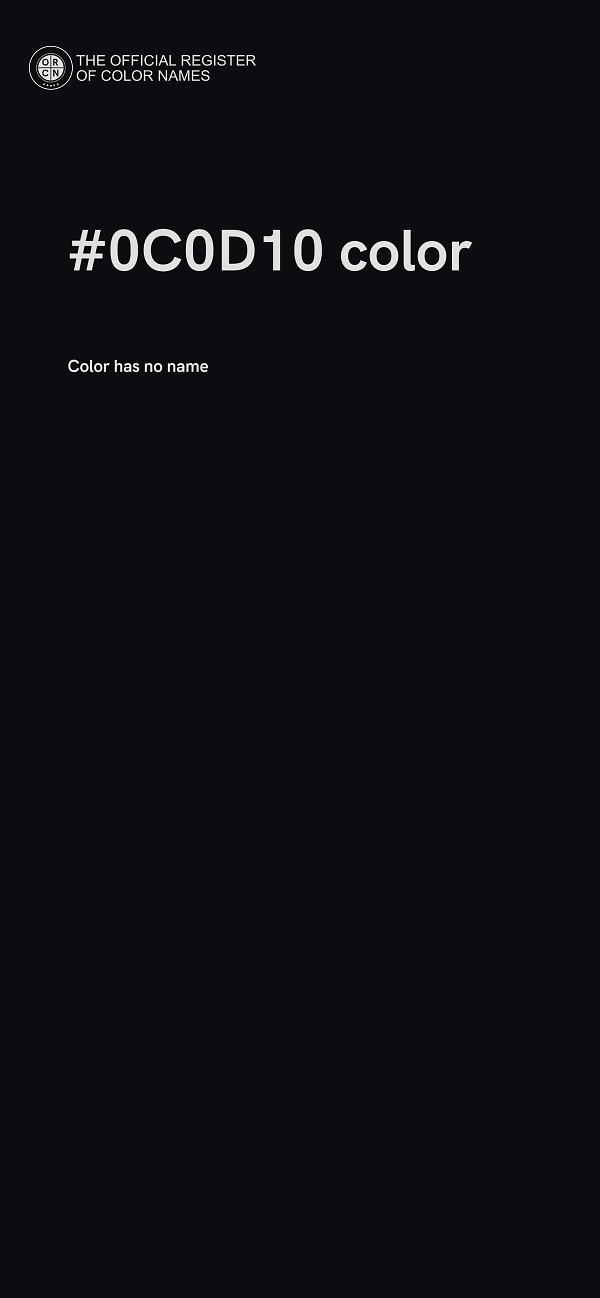 #0C0D10 color image