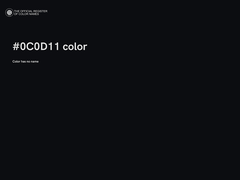 #0C0D11 color image