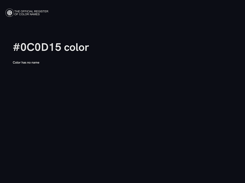 #0C0D15 color image