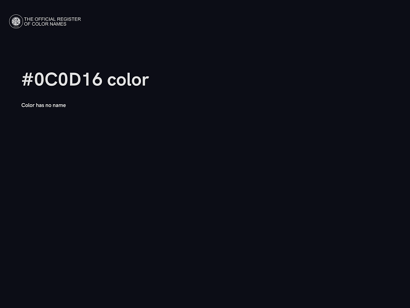 #0C0D16 color image