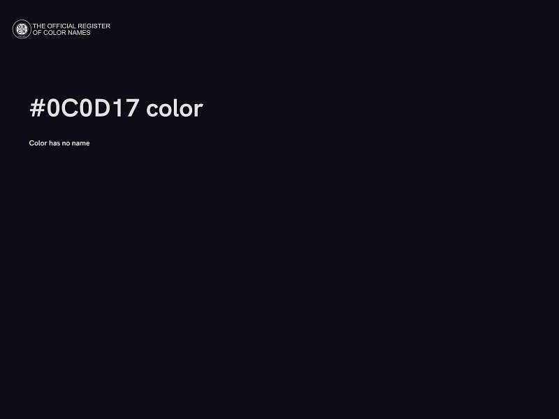 #0C0D17 color image