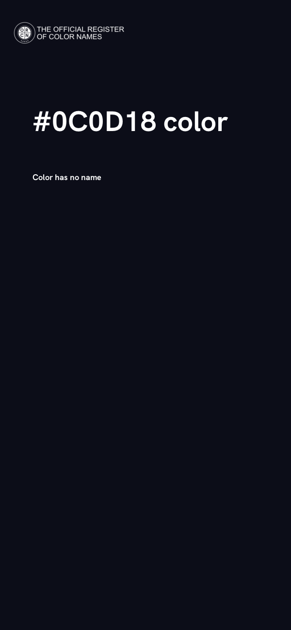 #0C0D18 color image