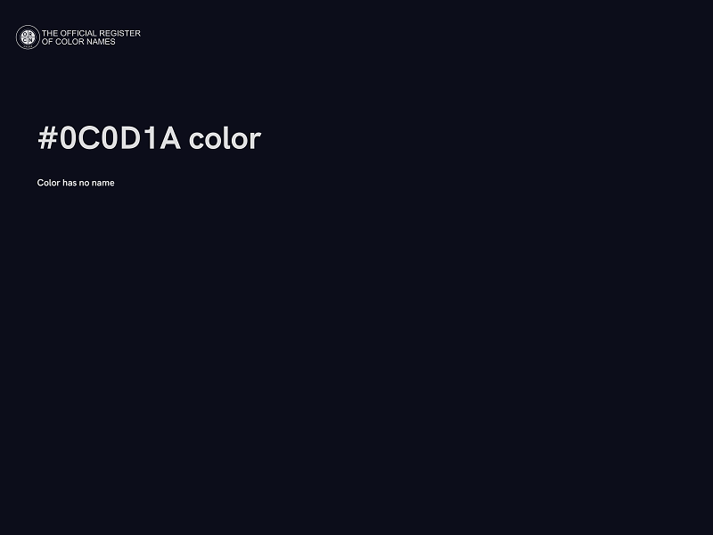 #0C0D1A color image