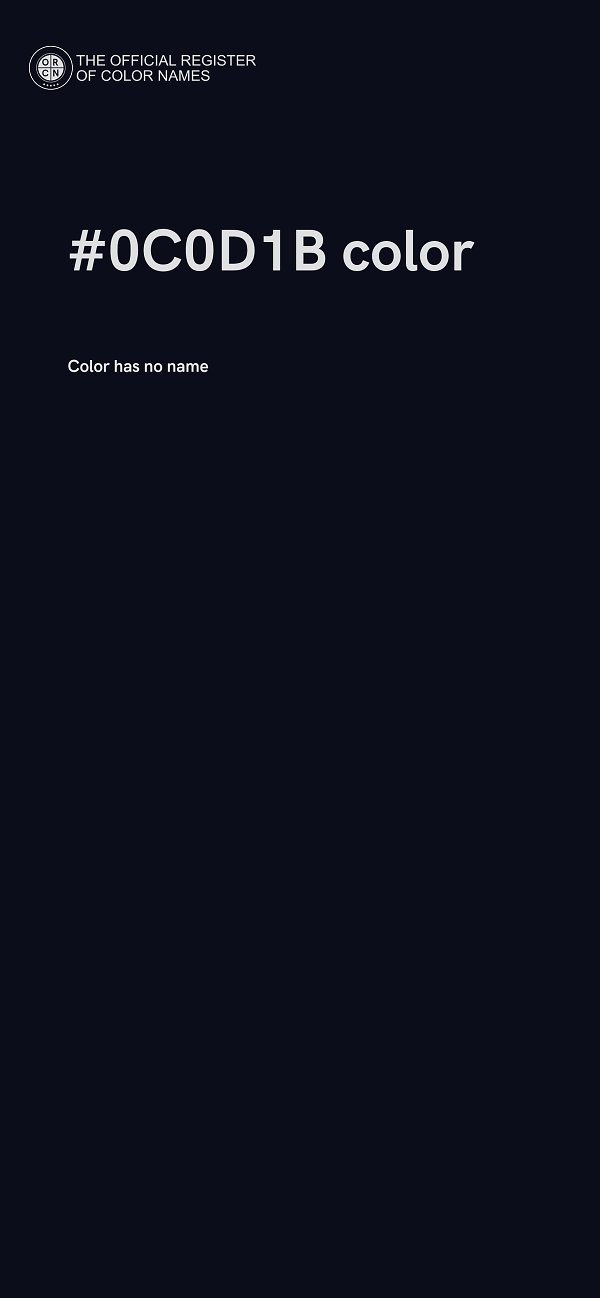 #0C0D1B color image