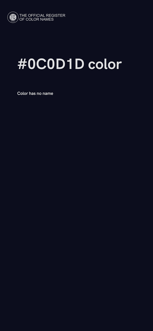#0C0D1D color image