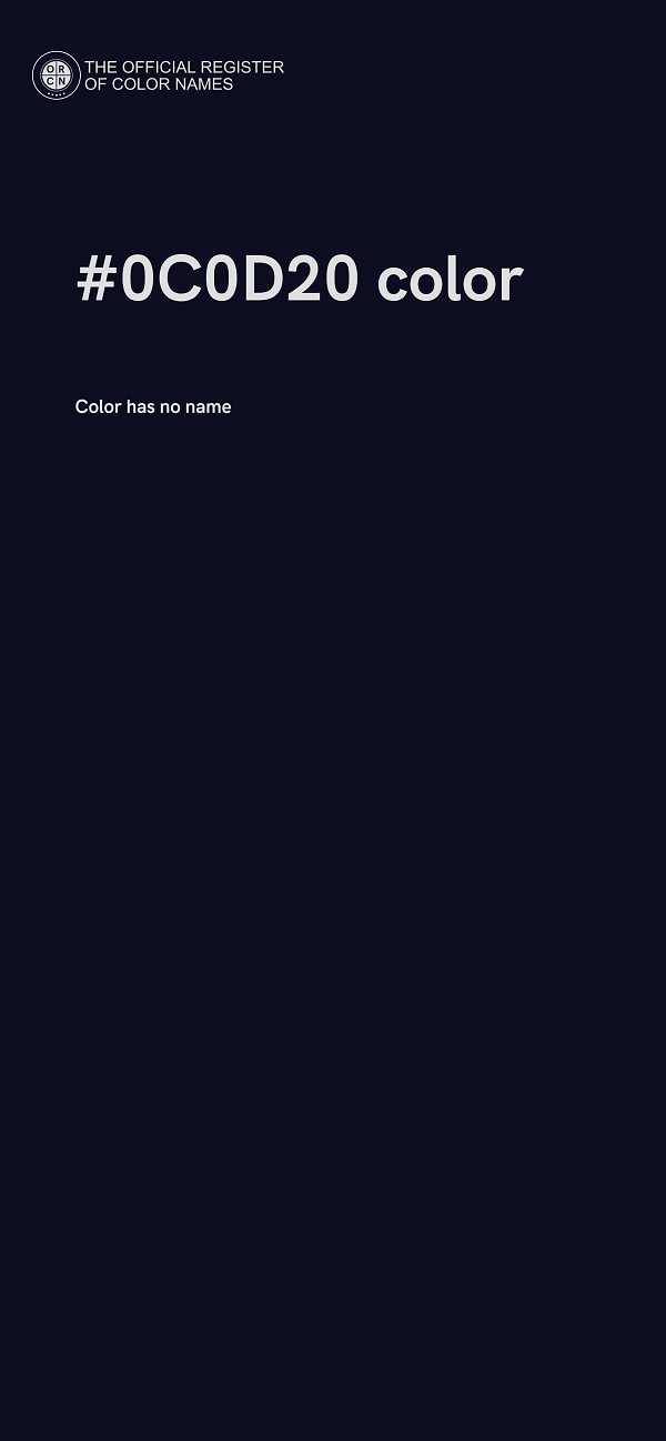 #0C0D20 color image