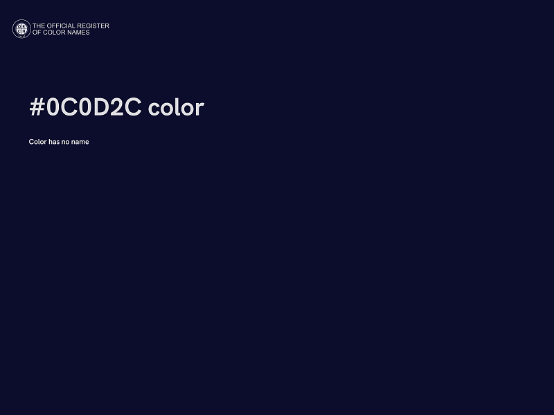 #0C0D2C color image