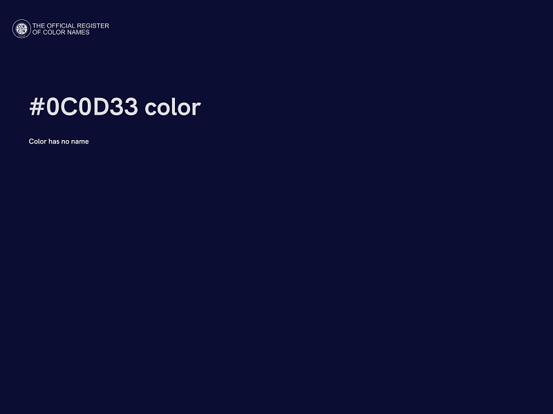 #0C0D33 color image