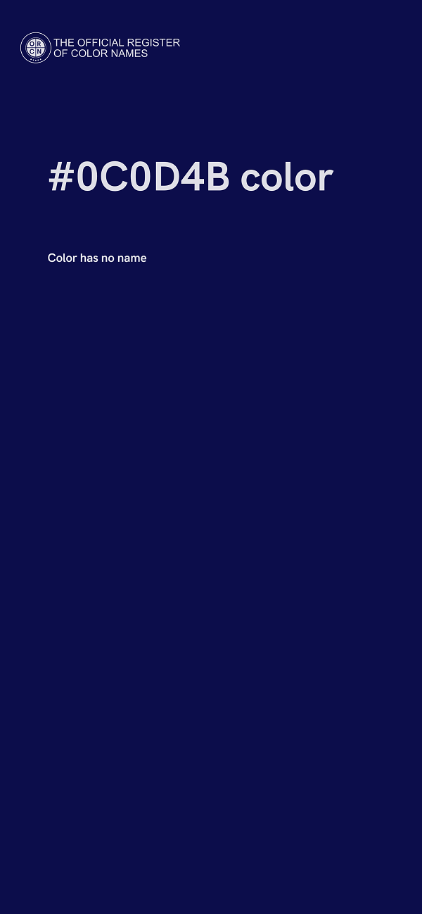 #0C0D4B color image