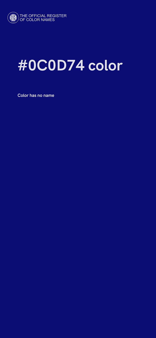 #0C0D74 color image