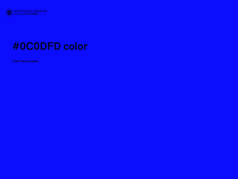 #0C0DFD color image