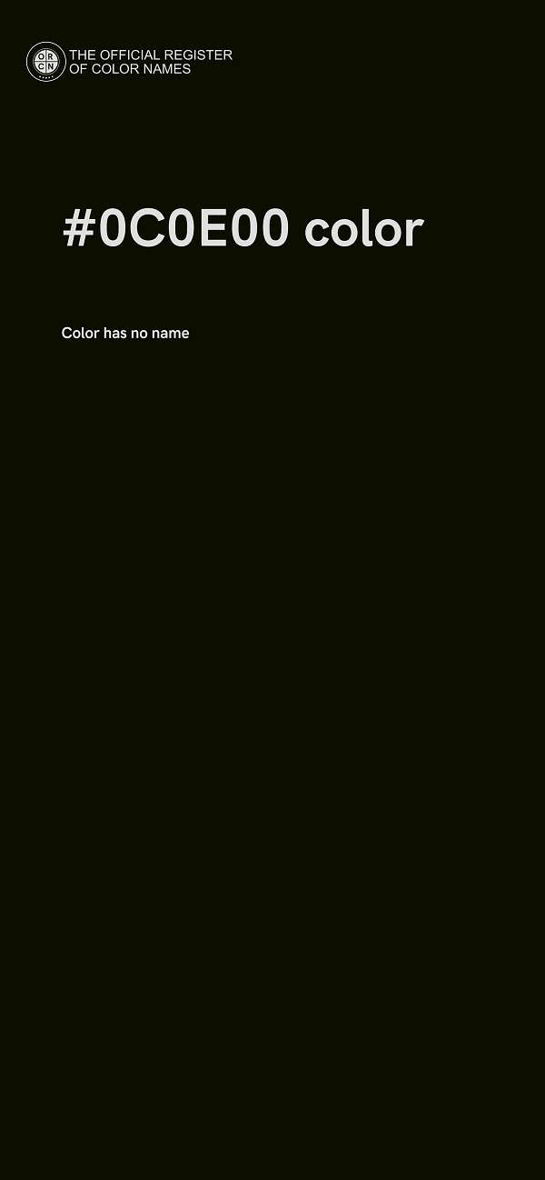 #0C0E00 color image