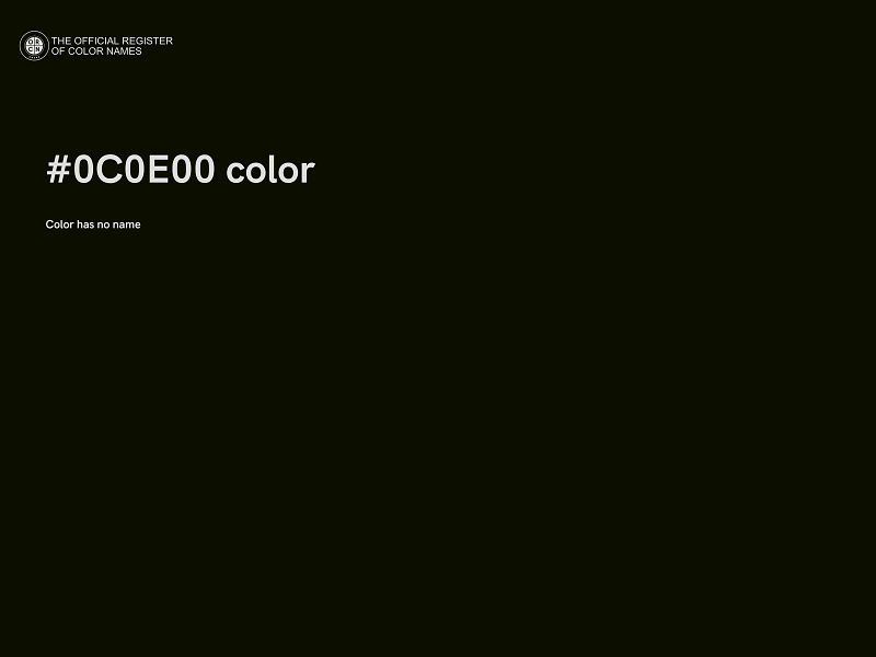 #0C0E00 color image