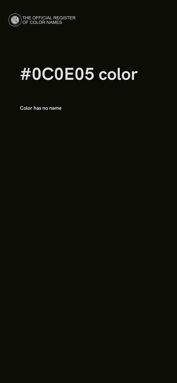 #0C0E05 color image