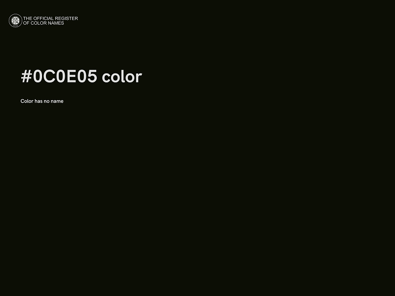 #0C0E05 color image