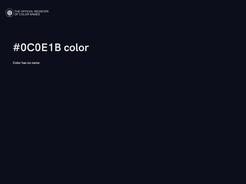 #0C0E1B color image