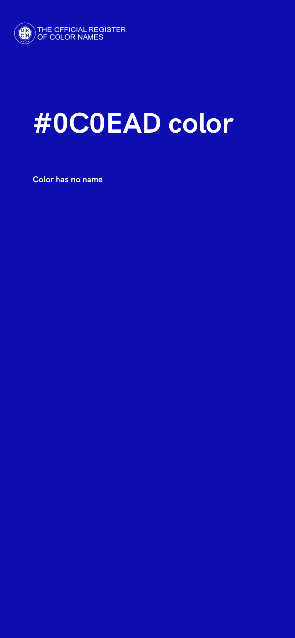 #0C0EAD color image