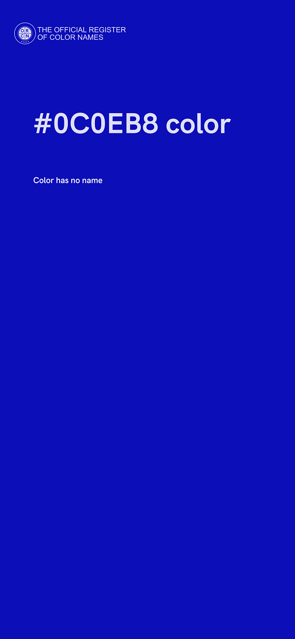 #0C0EB8 color image