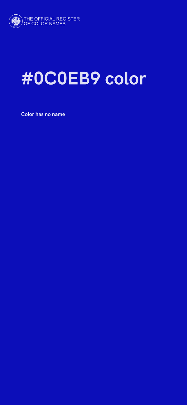 #0C0EB9 color image