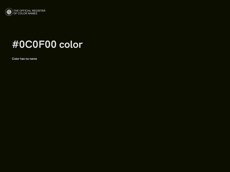 #0C0F00 color image