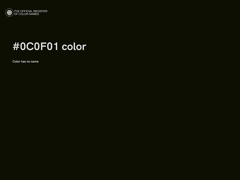 #0C0F01 color image